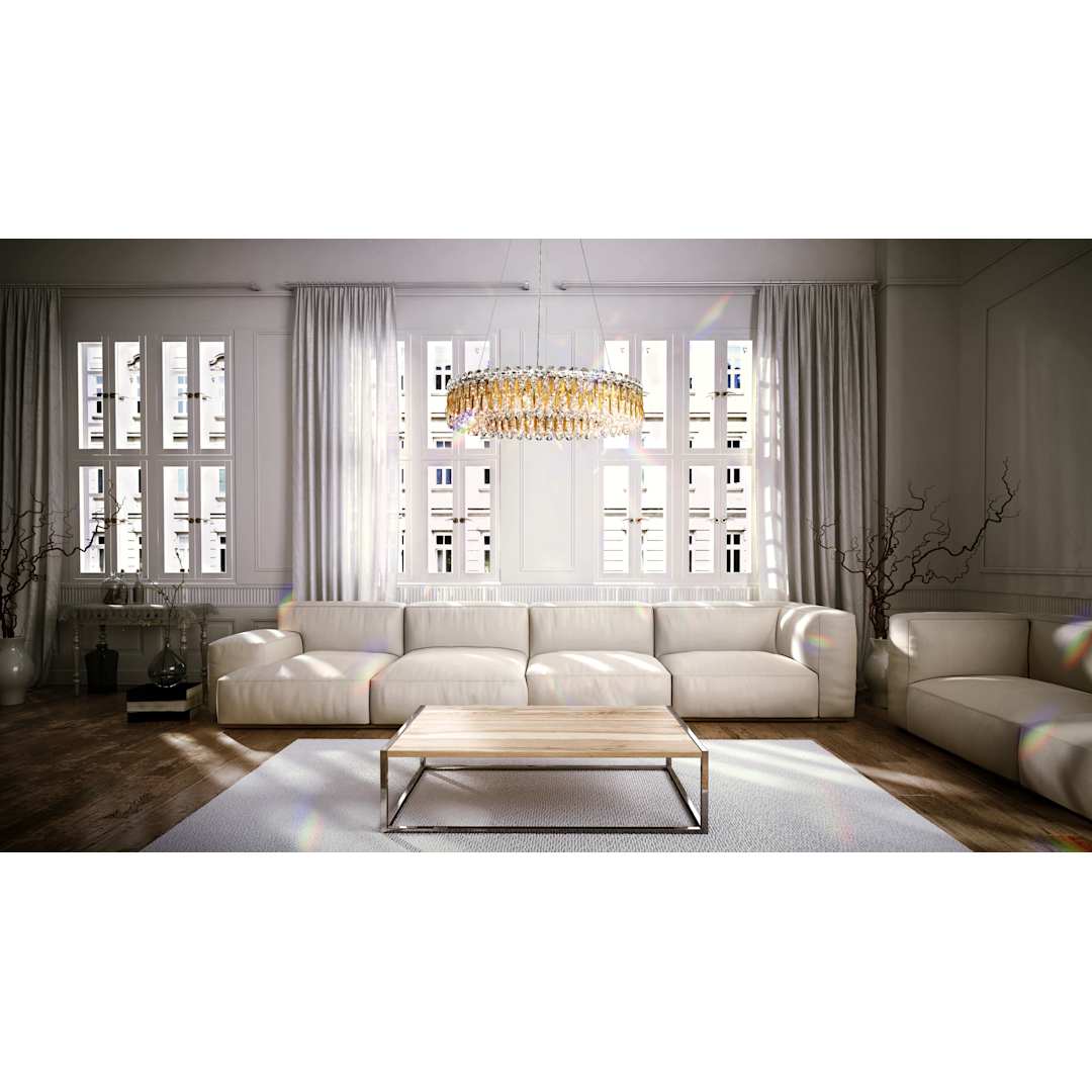 Sarella 12 Light 24" Wide Crystal Pendant with Heritage Crystals