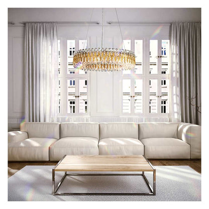 Sarella 12 Light 24" Wide Crystal Pendant with Heritage Crystals