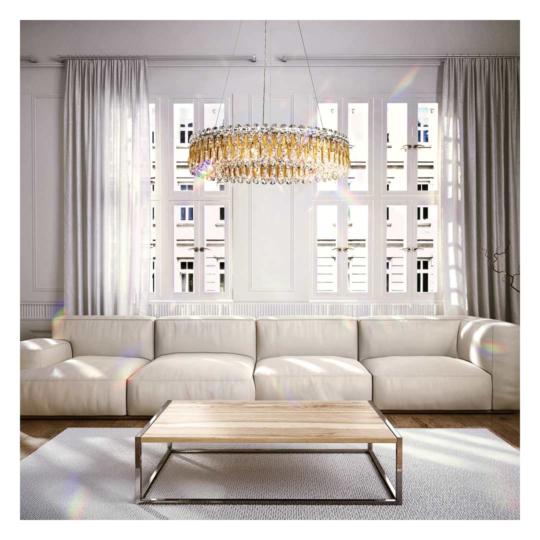 Sarella 12 Light 24" Wide Crystal Pendant with Swarovski Crystals