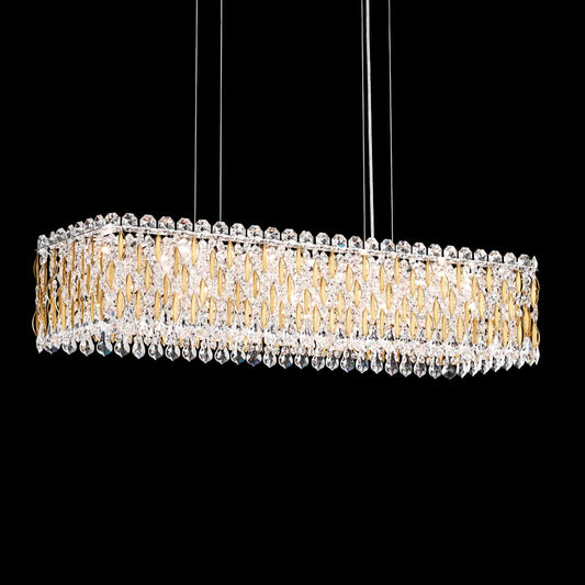 Sarella 13 Light 37" Wide Crystal Linear Pendant with Swarovski Crystals
