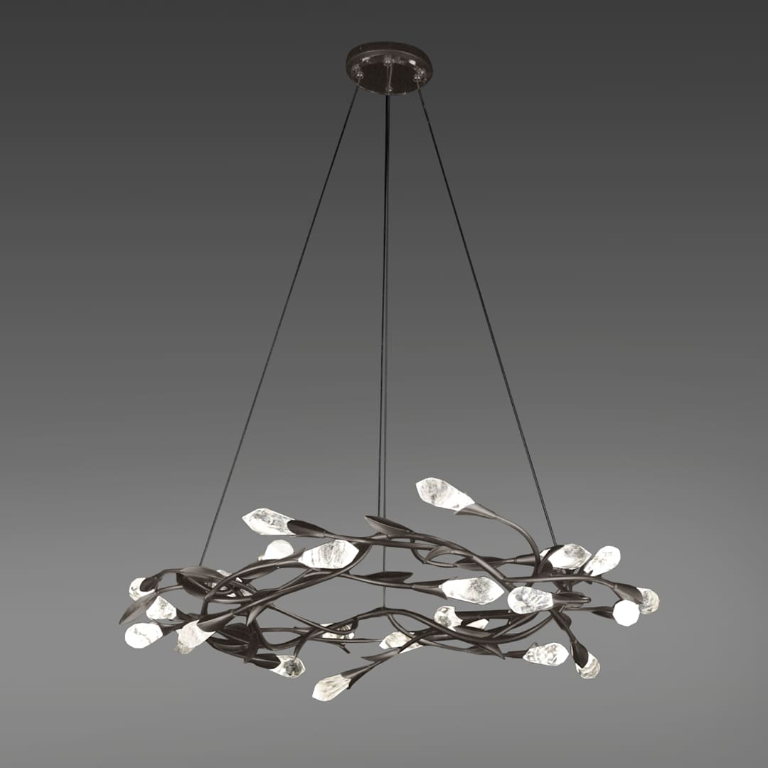 Secret Garden 36" Wide LED Crystal Ring Chandelier