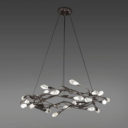 Secret Garden 36" Wide LED Crystal Ring Chandelier