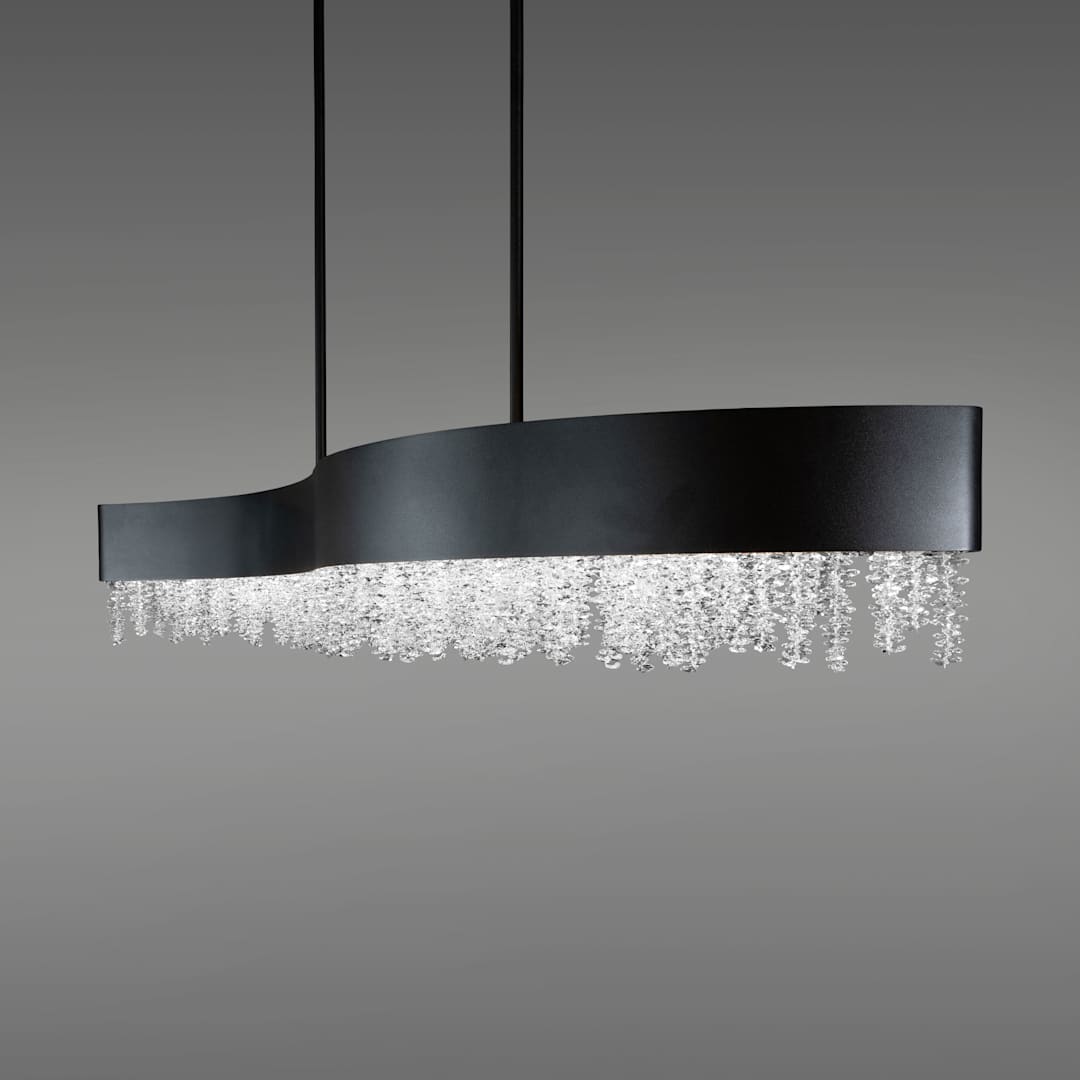 Soleil 47" Wide LED Crystal Linear Chandelier