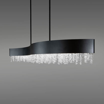 Soleil 47" Wide LED Crystal Linear Chandelier