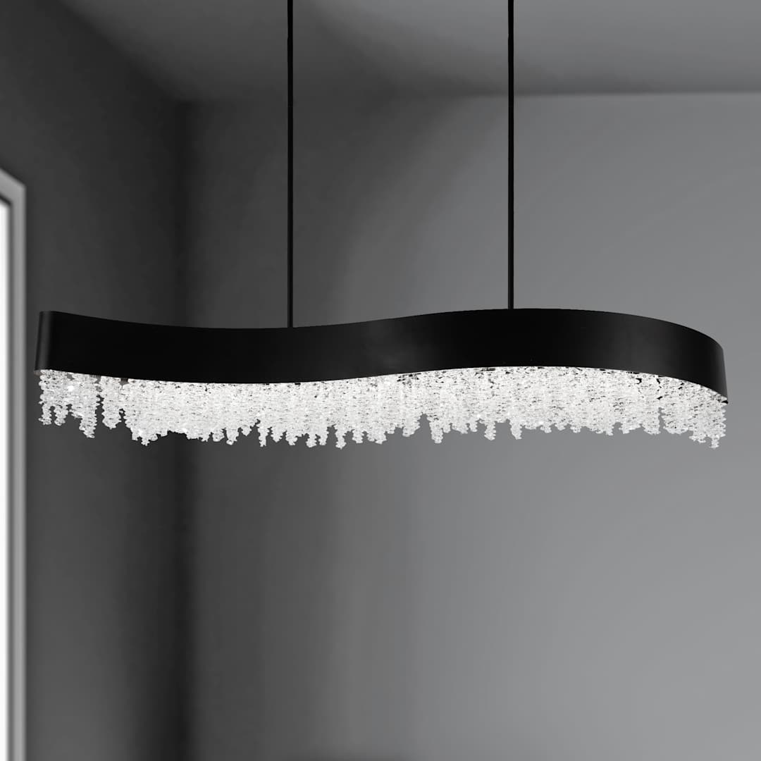 Soleil 47" Wide LED Crystal Linear Chandelier
