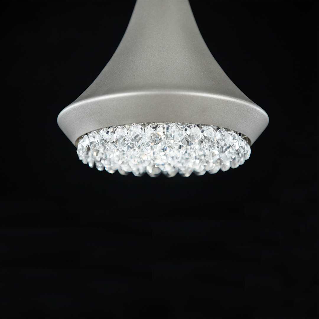 Verita 8" Wide LED Crystal Mini Pendant