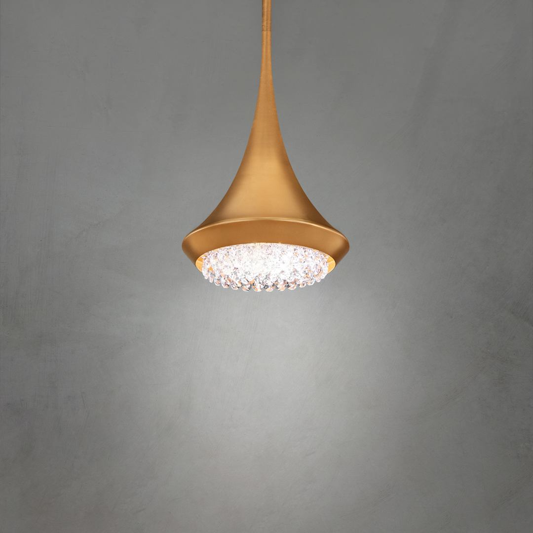 Verita 8" Wide LED Crystal Mini Pendant