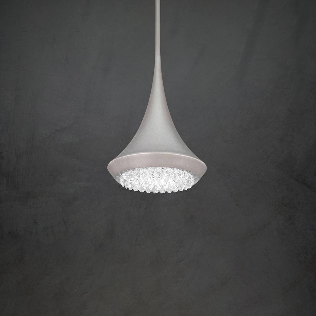 Verita 8" Wide LED Crystal Mini Pendant