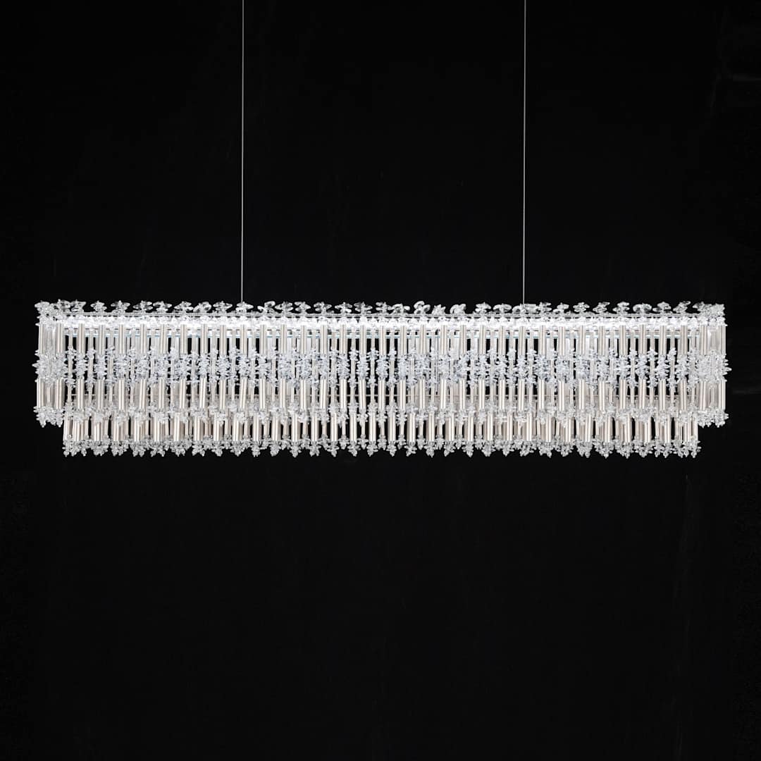 Tahitian 48" Wide LED Crystal Linear Chandelier