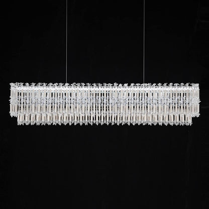 Tahitian 48" Wide LED Crystal Linear Chandelier