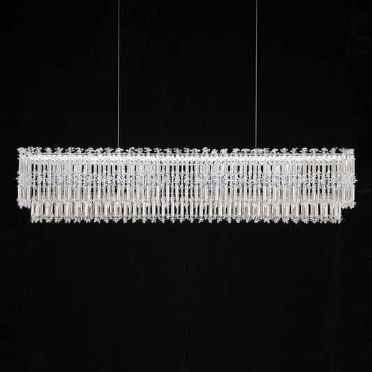 Tahitian 48" Wide LED Crystal Linear Chandelier
