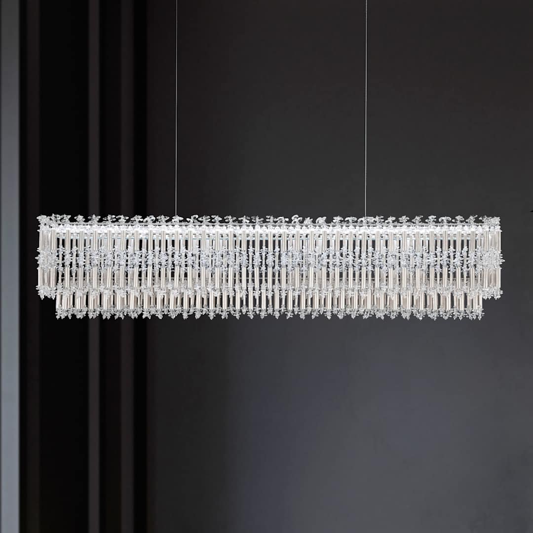 Tahitian 48" Wide LED Crystal Linear Chandelier