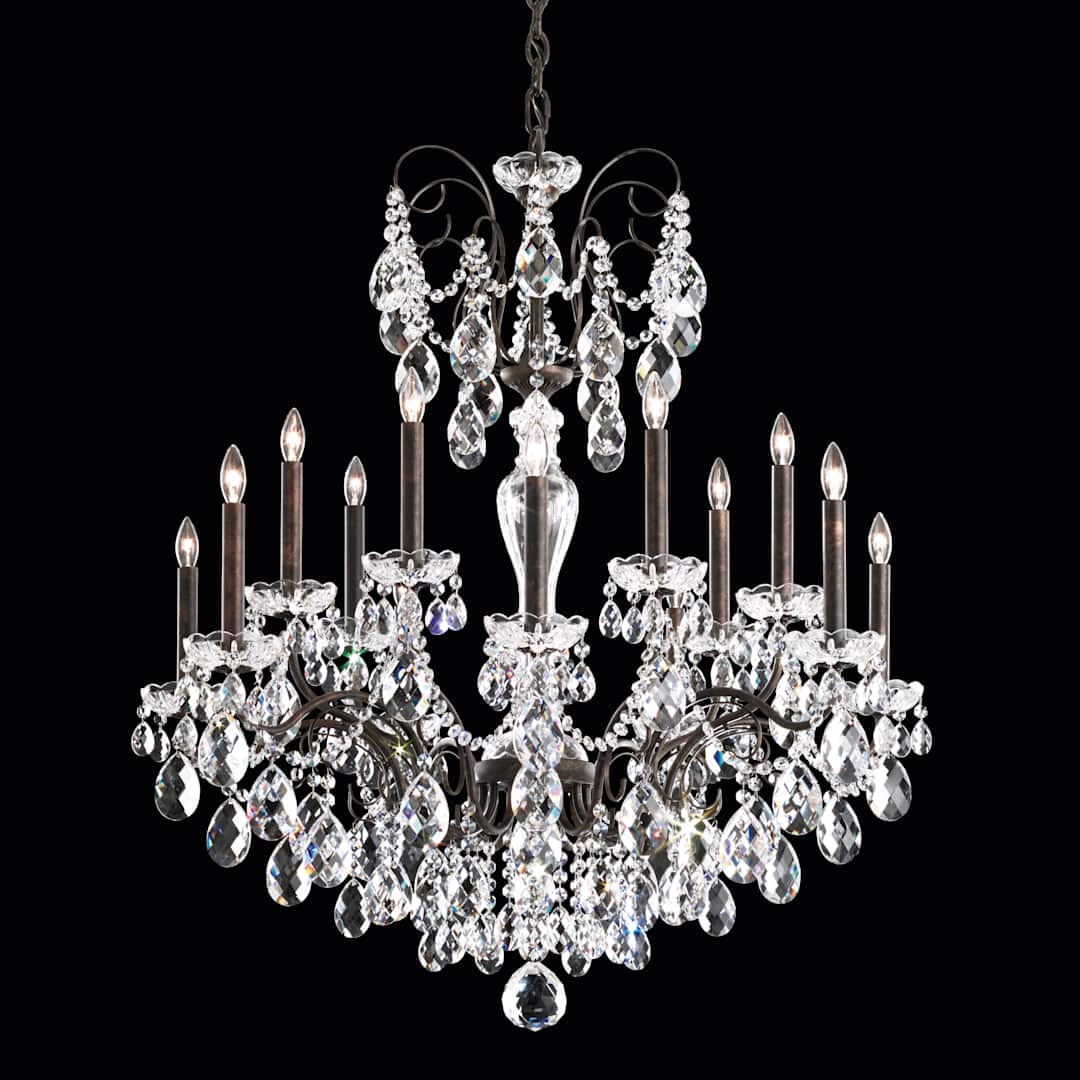 Sonatina 14 Light 35" Wide Crystal Chandelier with Clear Swarovski Heritage Crystals