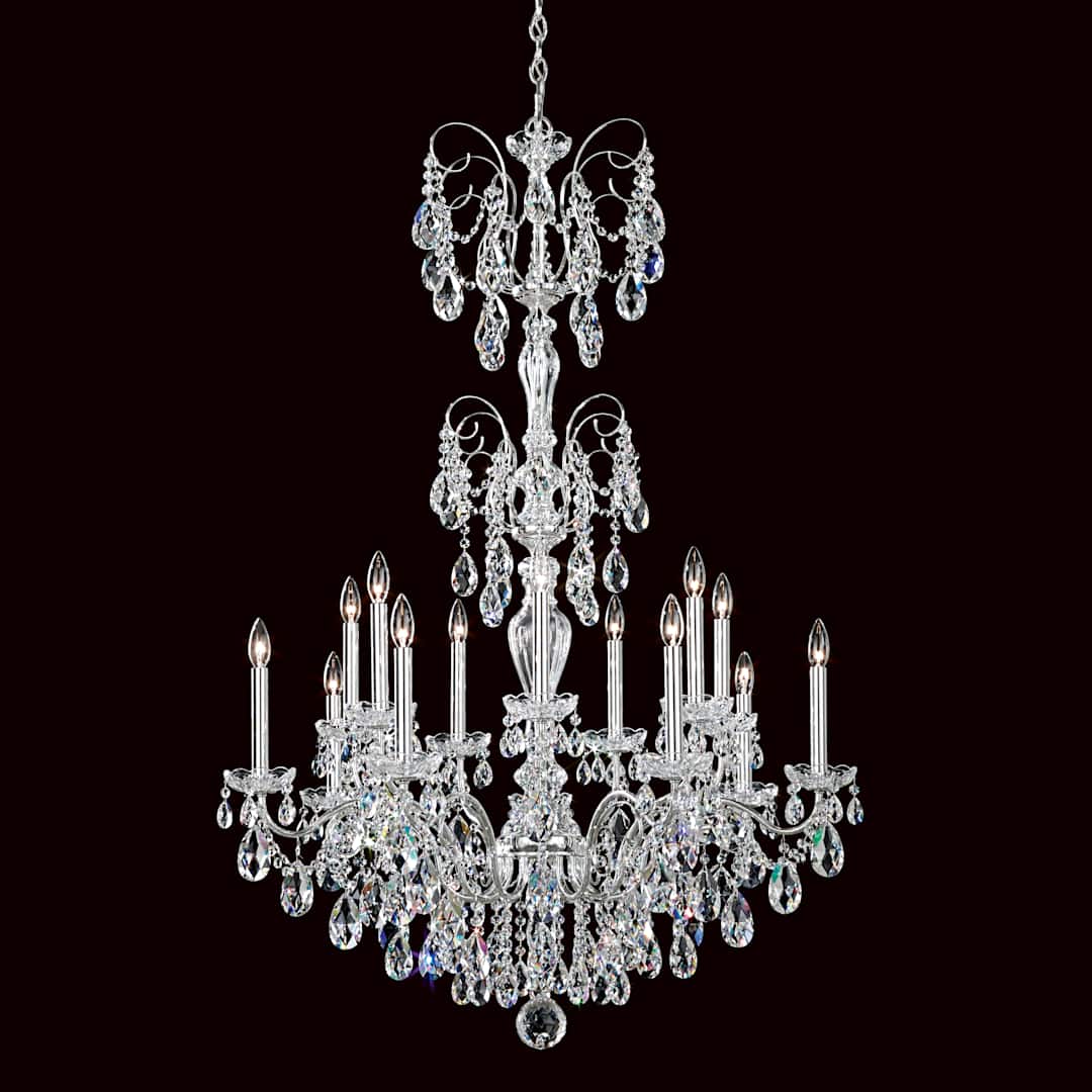 Sonatina 14 Light 35" Wide Crystal Chandelier with Clear Swarovski Crystals