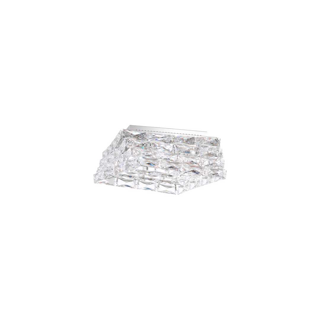 Glissando 16" Wide LED Flush Mount Square Ceiling Fixture with Swarovski Crystals