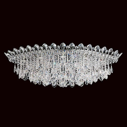 Trilliane Strands 8 Light 15-1/2" Tall Flush Mount Ceiling Fixture with Heritage Crystals
