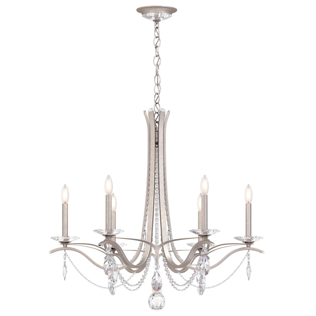 Vesca 6 Light 33" Wide Crystal Chandelier with Heritage Crystals