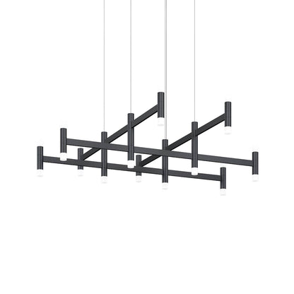 Systema Staccato 12 Light 43" Wide LED Suspension Multi Light Pendant