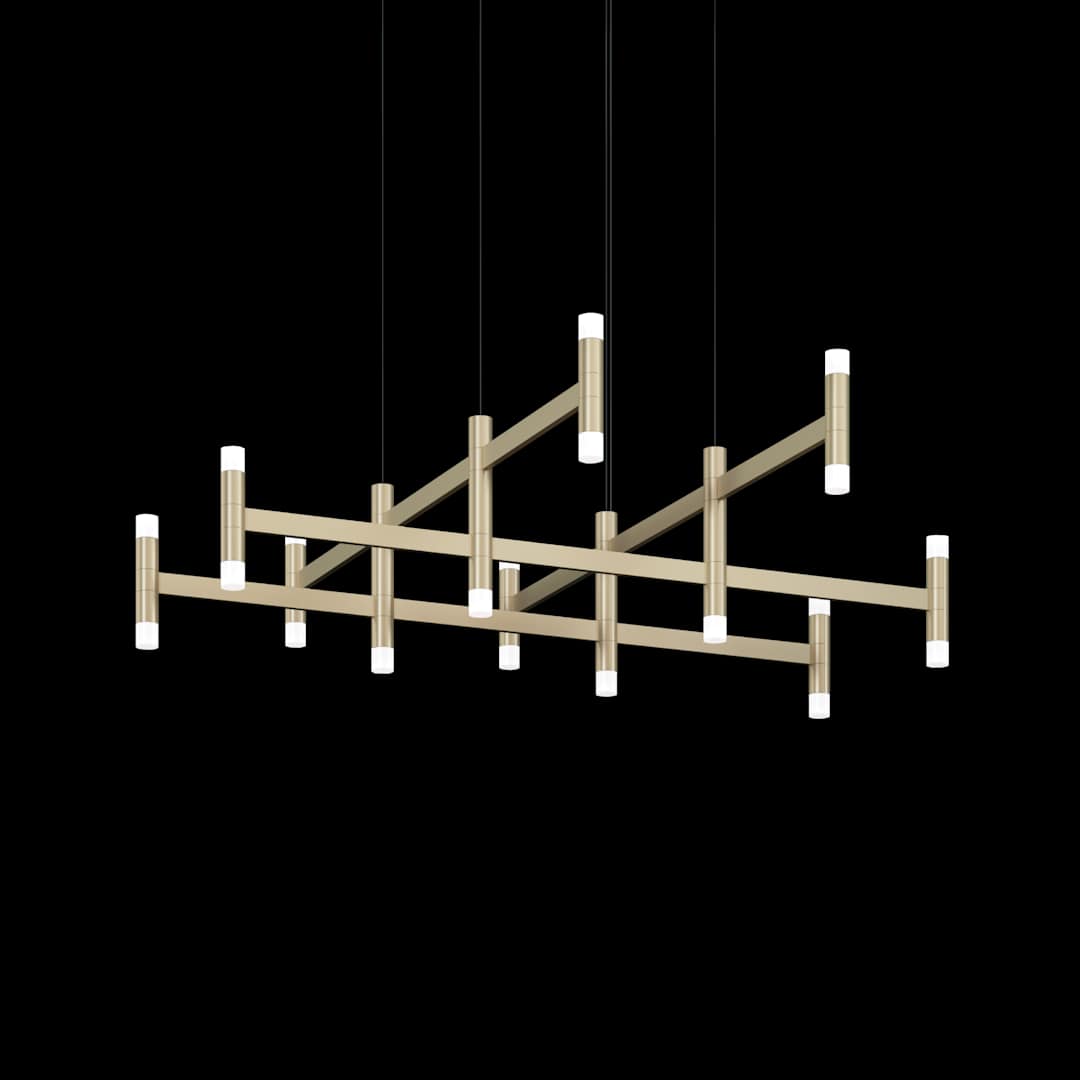 Systema Staccato 12 Light 43" Wide LED Suspension Multi Light Pendant