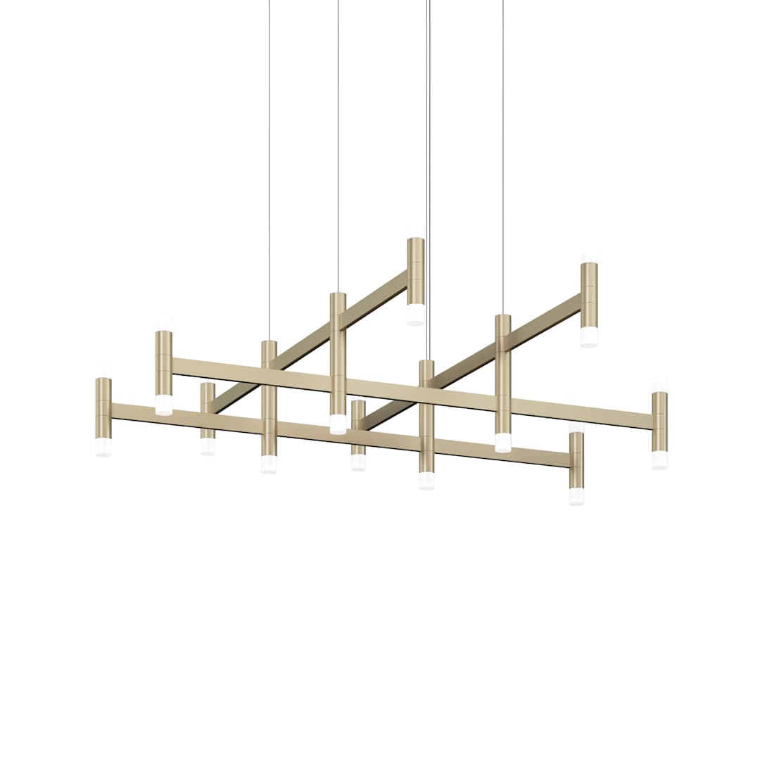 Systema Staccato 12 Light 43" Wide LED Suspension Multi Light Pendant