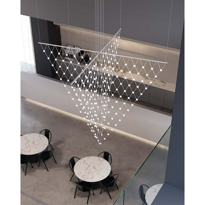 Constellation Galaxy Matrix 4 Light 78" Wide LED Suspension Multi Light Pendant