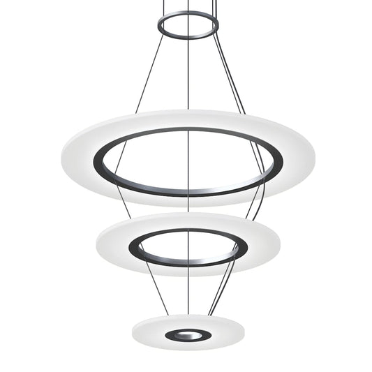 Arctic Rings 3 Light 31" Wide LED Ring Chandelier