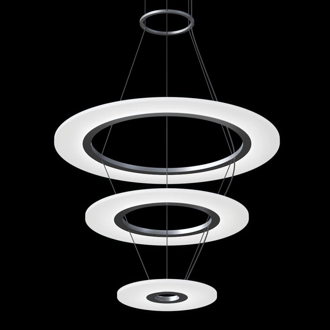 Arctic Rings 3 Light 31" Wide LED Ring Chandelier