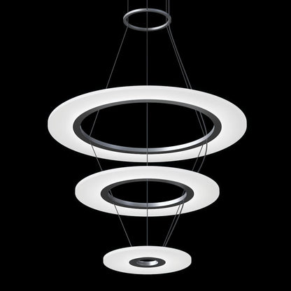 Arctic Rings 3 Light 31" Wide LED Ring Chandelier