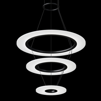 Arctic Rings 3 Light 31" Wide LED Ring Chandelier