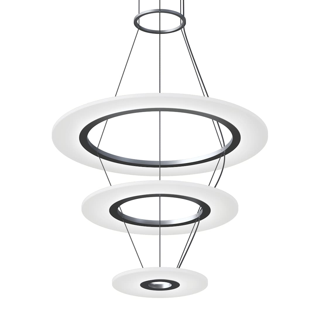 Arctic Rings 3 Light 31" Wide LED Ring Chandelier