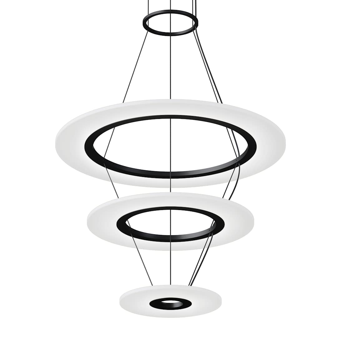 Arctic Rings 3 Light 31" Wide LED Ring Chandelier
