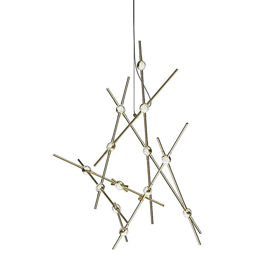 Constellation Aquila Minor 13 Light 26" Wide LED Abstract Pendant with Clear Acrylic Shades