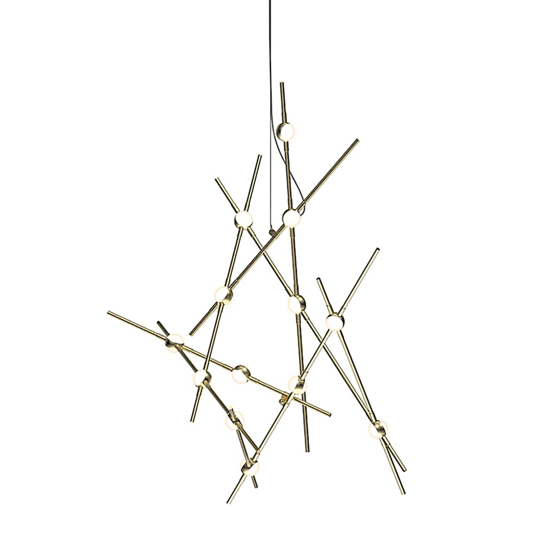 Constellation Aquila Minor 13 Light 26" Wide LED Abstract Pendant with White Acrylic Shades