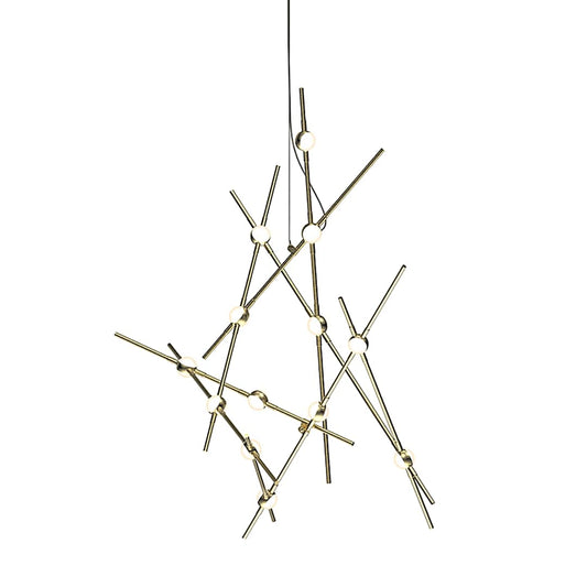 Constellation Aquila Minor 13 Light 26" Wide LED Abstract Pendant with White Acrylic Shades