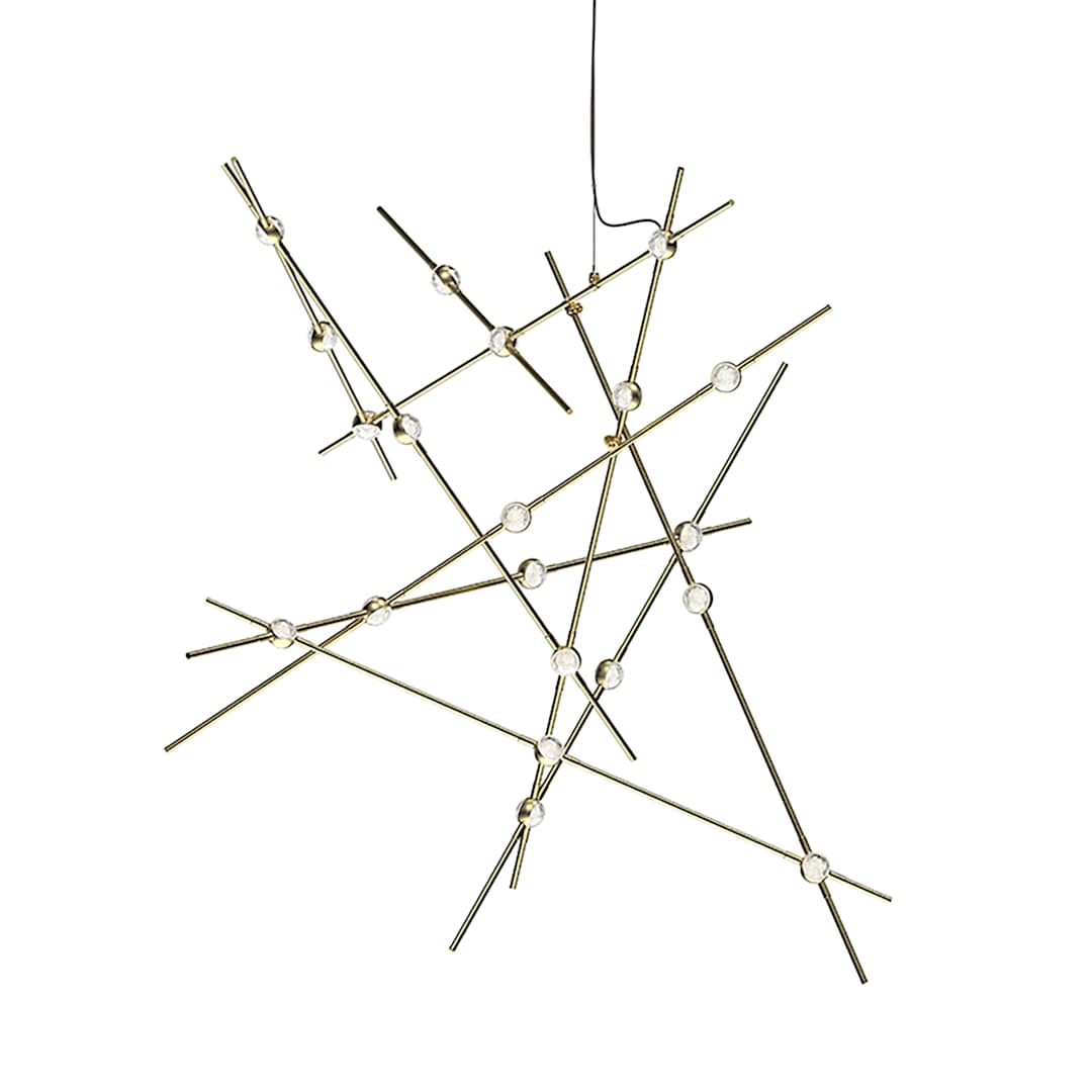 Constellation Aquila Major 20 Light 37" Wide LED Abstract Pendant with Clear Acrylic Shades