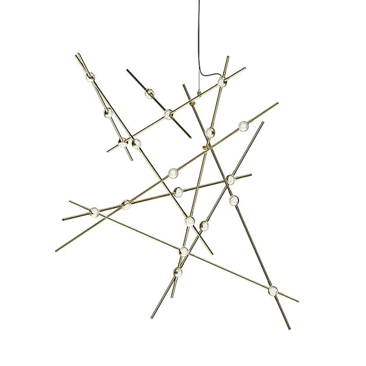 Constellation Aquila Major 20 Light 37" Wide LED Abstract Pendant with Clear Acrylic Shades