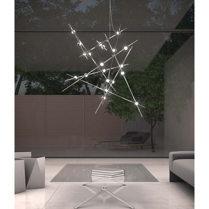 Constellation Aquila Major 20 Light 37" Wide LED Abstract Pendant with White Acrylic Shades
