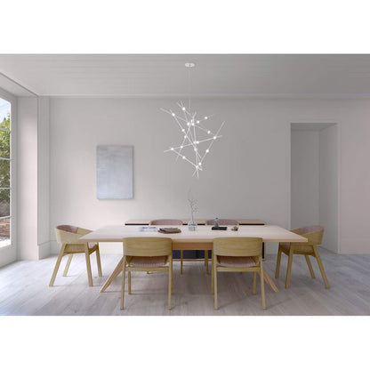 Constellation Aquila Major 20 Light 37" Wide LED Abstract Pendant with White Acrylic Shades