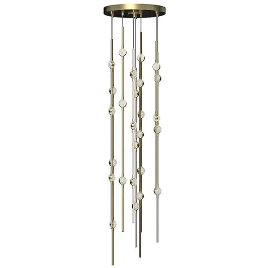 Constellation Andromeda 26 Light 12" Wide LED Abstract Multi Light Pendant with Clear Acrylic Shades