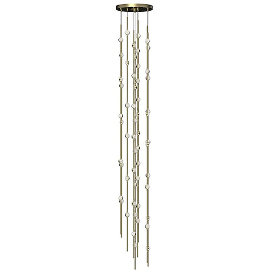 Constellation Andromeda 55 Light 12" Wide LED Abstract Multi Light Pendant with Clear Acrylic Shades