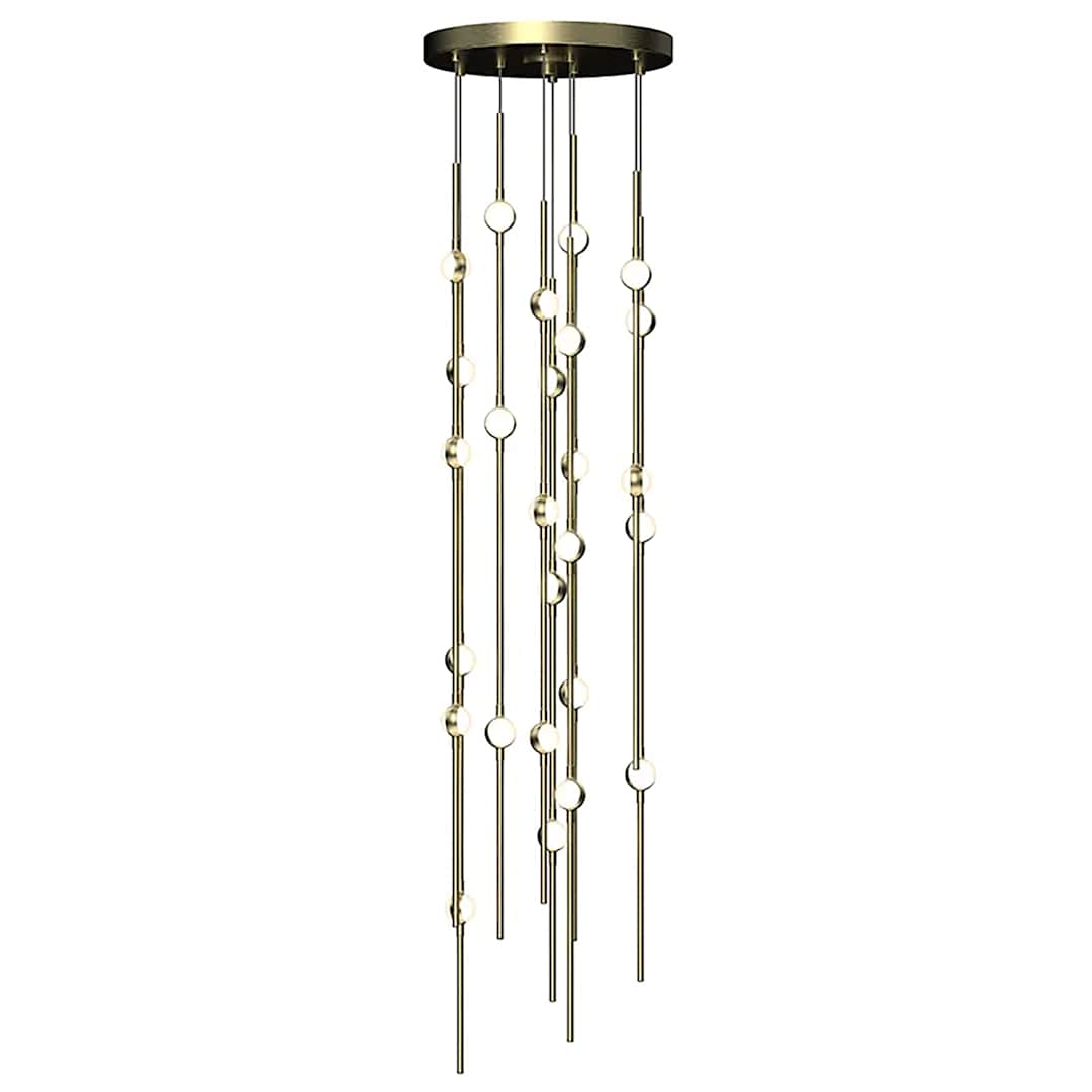 Constellation Andromeda 26 Light 12" Wide LED Abstract Multi Light Pendant with White Acrylic Shades