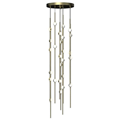 Constellation Andromeda 26 Light 12" Wide LED Abstract Multi Light Pendant with White Acrylic Shades