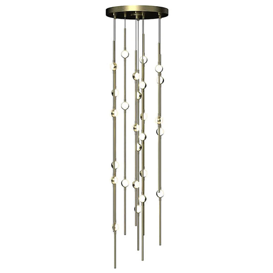 Constellation Andromeda 26 Light 12" Wide LED Abstract Multi Light Pendant with White Acrylic Shades