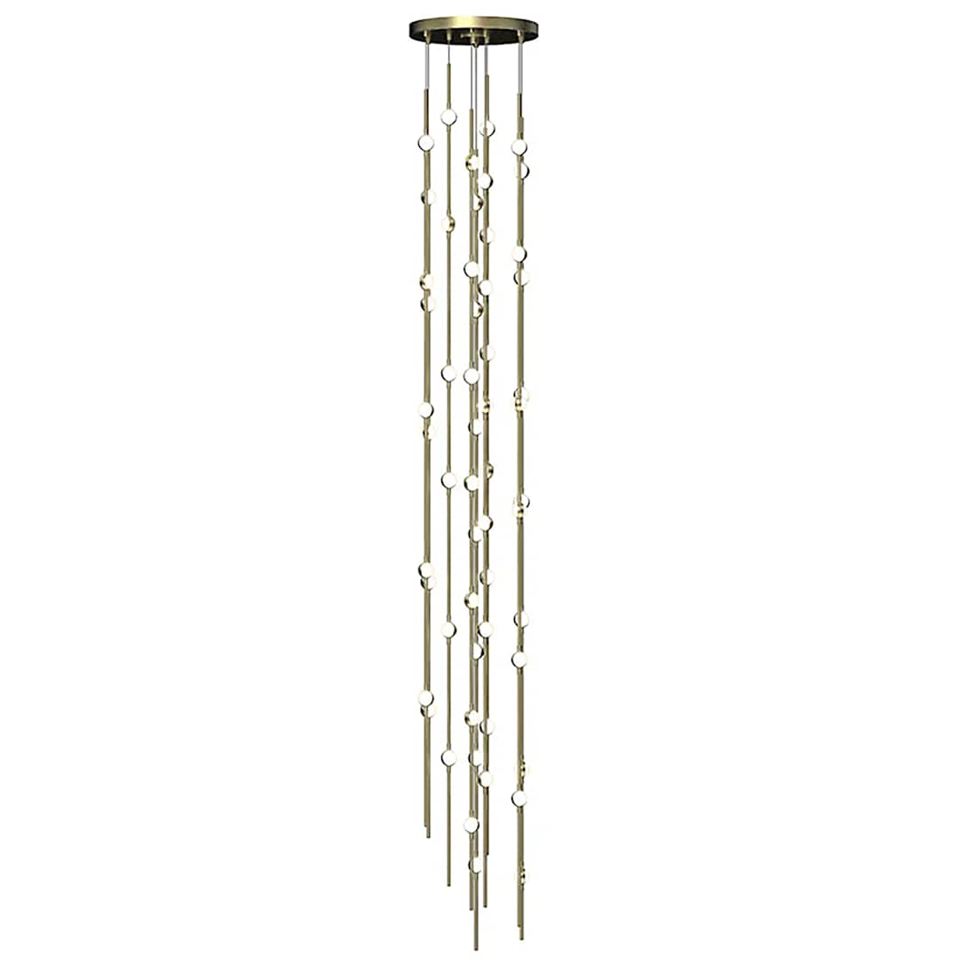 Constellation Andromeda 55 Light 12" Wide LED Abstract Multi Light Pendant with White Acrylic Shades