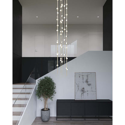 Constellation Andromeda 55 Light 12" Wide LED Abstract Multi Light Pendant with Clear Acrylic Shades