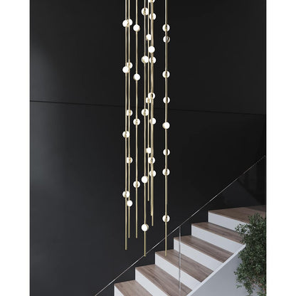 Constellation Andromeda 55 Light 12" Wide LED Abstract Multi Light Pendant with Clear Acrylic Shades