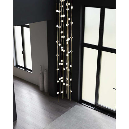 Constellation Andromeda 55 Light 12" Wide LED Abstract Multi Light Pendant with Clear Acrylic Shades