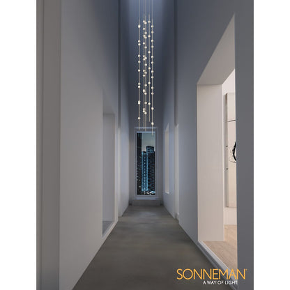 Constellation Andromeda 55 Light 12" Wide LED Abstract Multi Light Pendant with White Acrylic Shades