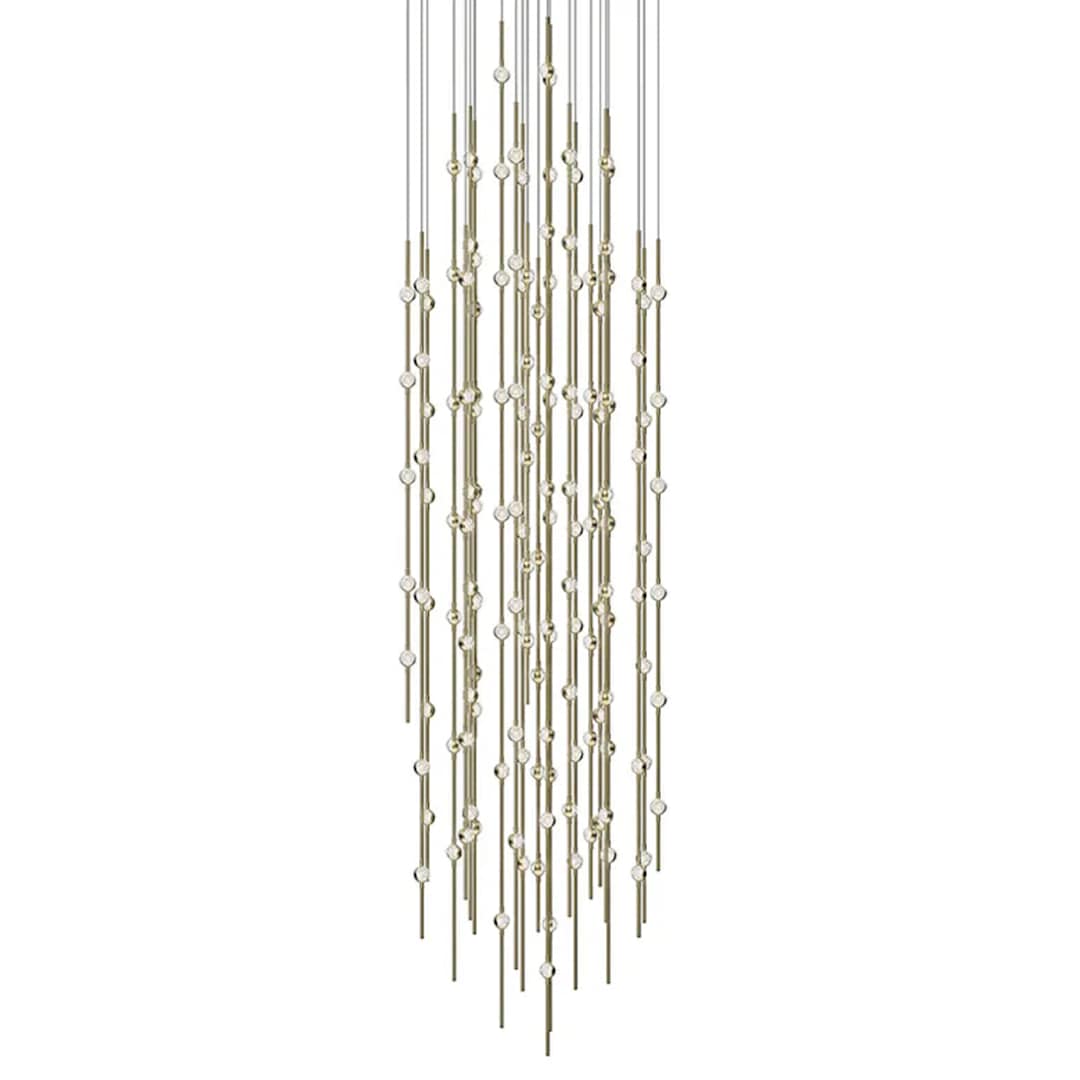 Constellation Andromeda 156 Light 25" Wide LED Abstract Multi Light Pendant with Clear Acrylic Shades