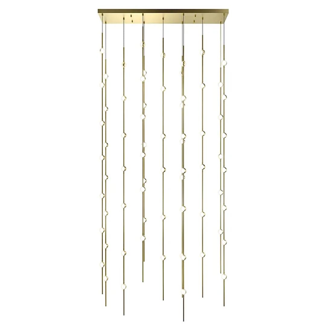 Constellation Andromeda 69 Light 36" Wide LED Abstract Multi Light Pendant with White Acrylic Shades